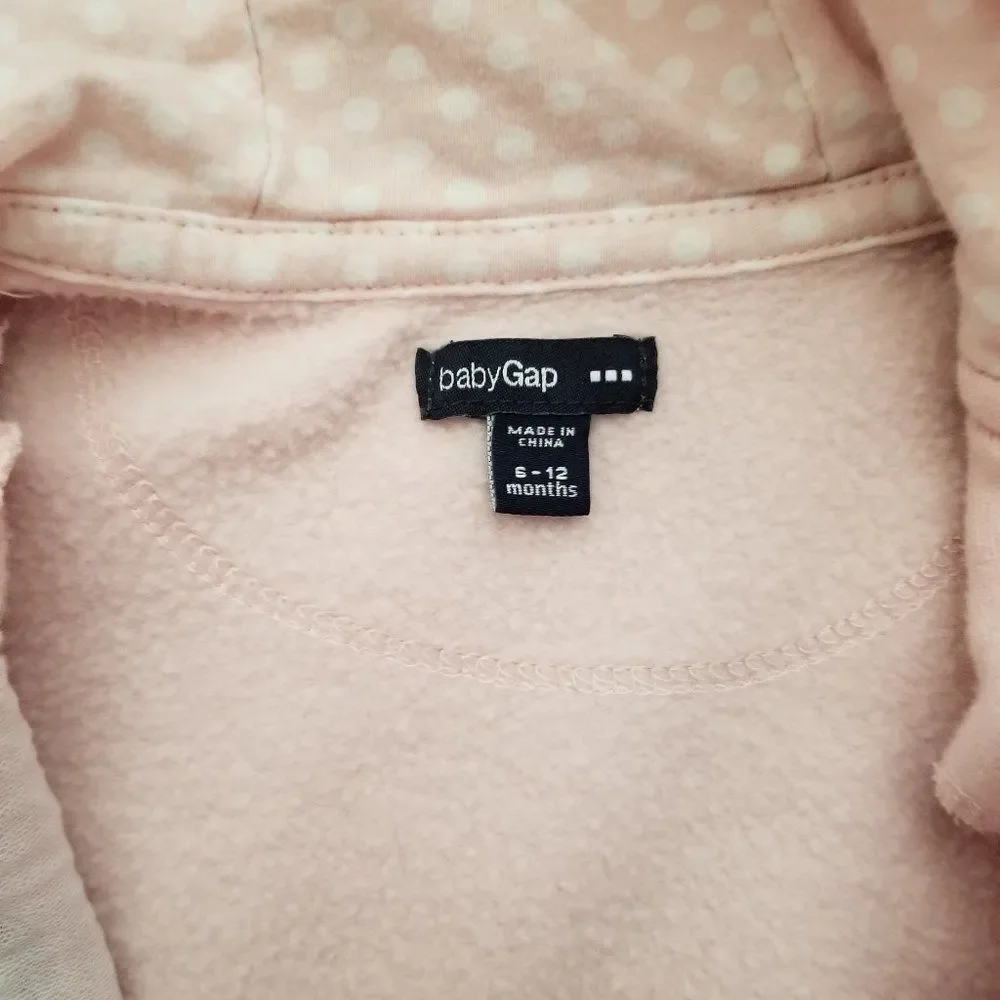 baby Gap 6-12M Pink Hoodie VGUC